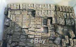 Impression Typographique Imprimantes Blocs, 1500pt Lettres Métal Anciennes + 3 Tiroirs
