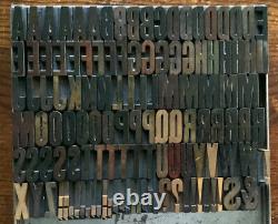 Impression typographique d'art graphique en bois vintage - Imprimé typographique en 125 pièces