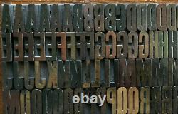 Impression typographique d'art graphique en bois vintage - Imprimé typographique en 125 pièces