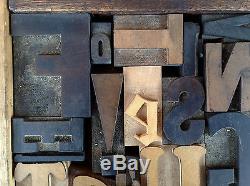 Imprimantes À Lettres Typiques Wood Type MIX 37 Pieces