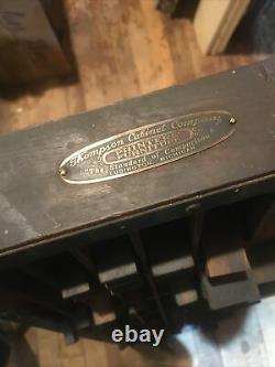Imprimer Boutique Meubles Cabinet Block Printers Press Vintage Antique Thompson
