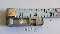 Jeu de symboles de police d'impression de caractères chinois antique Vtg 2000+ pièces dans un plateau métallique