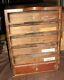 Kingsley Estampage À Chaud, Armoire À 6 Tiroirs En Bois, 5 Polices / Jeux De Caractères, 6 Rouleaux, Or