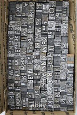 Lead Antique Hot Foil Stamping Type Dies/ Letterpress Imprimantes Blocs 2 Boîtes