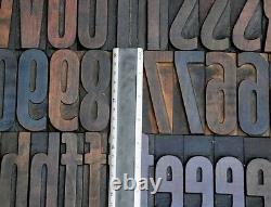 Letterpress Alphabet 171pcs 3.54 Blocs D'impression En Bois Letterpress Type Bois