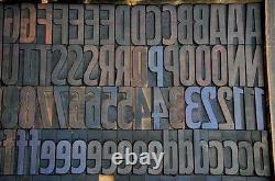 Letterpress Alphabet 171pcs 3.54 Blocs D'impression En Bois Letterpress Type Bois