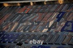 Letterpress Alphabet 171pcs 3.54 Blocs D'impression En Bois Letterpress Type Bois