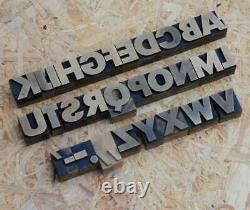 Letterpress Impression Blocs Type Millésime Imprimante Lettre Typographie Antique Rare
