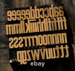 Letterpress Impression Blocs Type Millésime Imprimante Lettre Typographie Antique Vieux