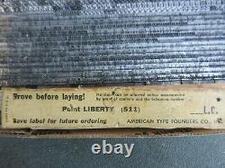 Letterpress Plomb Type 12 Pt. Liberty Atf # 511 H51