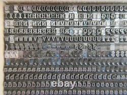 Letterpress Plomb Type 12 Pt. Machine À Écrire M17