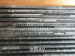 Letterpress Plomb Type 8 Pt. Égyptien N ° 4 Boston Type Foundry D34