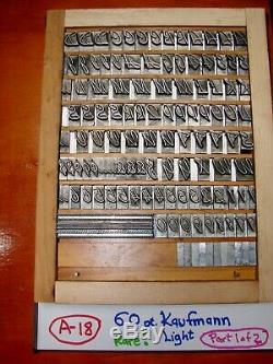 Letterpress Type 60 Pt. Kaufmann Light (rare!)
