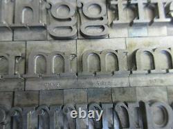 Letterpress Type De Plomb 60 Pt. Craw Clarendon Livre Atf # 712 A78