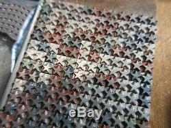 Letterpress Type Lead 144 Pt. 3 Couleur Drapeau Américain Atf + (324) 12 Pt. Étoiles