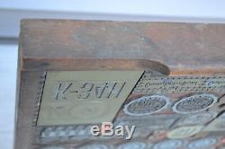 Lettre Imprimante Antique D'impression Presse Du Bloc Shell Oil Journal 32x17 Mur Accrocher