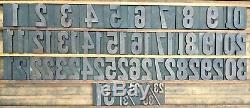 Lot 33 Vintage Typographie En Bois, Type Numéro De Bloc Calendrier Complet 2 3/4