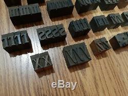 Lot 94 Antique 1 Bois Type D'impression Alphabet Blocs Typo Lettres Typeset