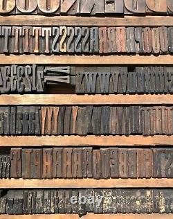 Lot 981 Pcs Antique Vintage Wood Letterpress Imprimer Type Block Letters Nombres