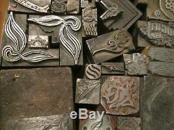 Lot Énorme Assortiment Typo Assorties De Blocks De L'imprimante Cuts Annonces Xmas Religieuse