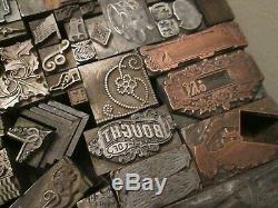Lot Énorme Assortiment Typo Assorties De Blocks De L'imprimante Cuts Annonces Xmas Religieuse