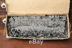 Lot Mixte Impression Vintage Presse Blocs Composøes Modèles Lettres Chiffres