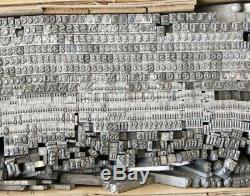 Lot Mixte Impression Vintage Presse Blocs Composøes Modèles Lettres Chiffres
