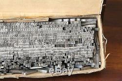 Lot Mixte Impression Vintage Presse Blocs Composøes Modèles Lettres Chiffres