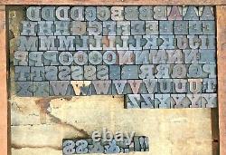 Lot O 193 Antique Wood Letterpress Imprimer Type Bloc Lettre Numéro 11/16 Vintage