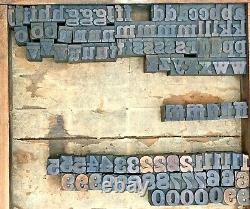 Lot O 193 Antique Wood Letterpress Imprimer Type Bloc Lettre Numéro 11/16 Vintage