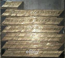 Ludlow Typograph 18, 24, Écriture En Amiral De 36 Points, Tapis À 45 Degrés, Espacement, Rare