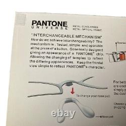 Lunettes de soleil Rare Pantone Universe en métal avec monture optique + coussinet nasal.