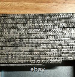 Metal Letterpress Typeset 14 Pt Cas Supérieur/faible/nombres/punctuation-700 Pcs+