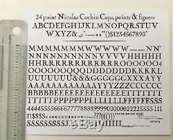 Nouveau Letterpress Type- 24 Points Nicolas Cochin, Police Complète