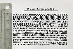 Nouveau Type De Presse-lettres 18 Points Greco Bold
