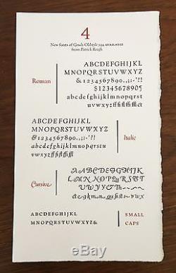 Nouveau Type De Typographie - 18pt. Goudy Roman Avec Doublure Et Personnages De Style Ancien