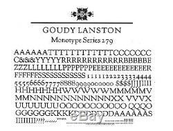 Nouveau Type De Typographie - 24pt. Goudy Lanston Capitals