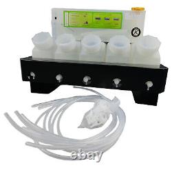 Nouveau pour Roland BN20 5 Cartouches (440ml) 5 Bouteilles Système d'Alimentation d'Encre en Gros CISS