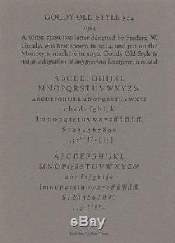 Nouvelle Typographie - 12 Pt. Goudy Old Style, Caps Et Minuscules