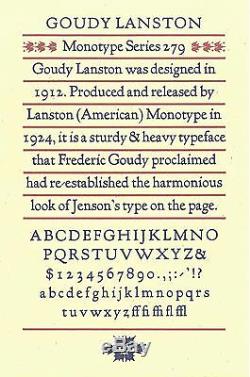 Nouvelle Typographie - 24pt. Goudy Lanston Minuscule