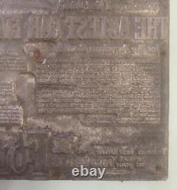 Plaque d'impression publicitaire rare de la voiture FORD Ablest de 1952, la meilleure jamais construite.