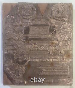 Plaque d'impression publicitaire rare de vacances FORD des années 1950.