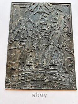 Plaque de métal rare de 8x6 pouces pour imprimante antique Joyeux Noël Bonne Année