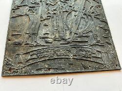 Plaque de métal rare de 8x6 pouces pour imprimante antique Joyeux Noël Bonne Année