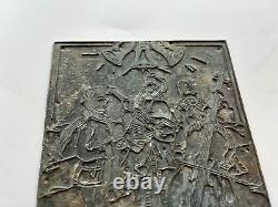 Plaque de métal rare de 8x6 pouces pour imprimante antique Joyeux Noël Bonne Année