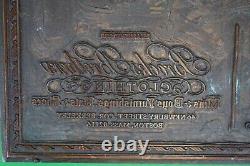 Plaque publicitaire en cuivre pour impression sur bois de la marque Brooks Brothers