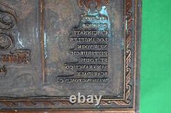 Plaque publicitaire en cuivre pour impression sur bois de la marque Brooks Brothers