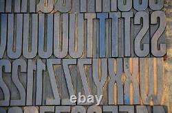 Presse-lettres Blocs D'impression En Bois 125pcs 3.54 Type Alphabet Bois Type Art Deco