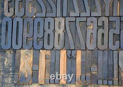 Presse-lettres Blocs D'impression En Bois 125pcs 3.54 Type Alphabet Bois Type Art Deco