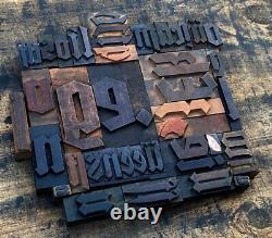 Presse-lettres Blocs D'impression En Bois Gothique Type Imprimante Lettre Typographie Antique